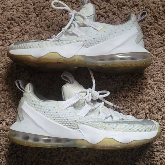 Mens Nike Air LeBron 13 lows 'Metallic Silver' - Picture 3 of 9